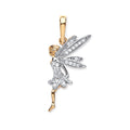 Y/G Cz Fairy Pendant