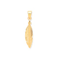 Y/G Feather Leaf Pendant