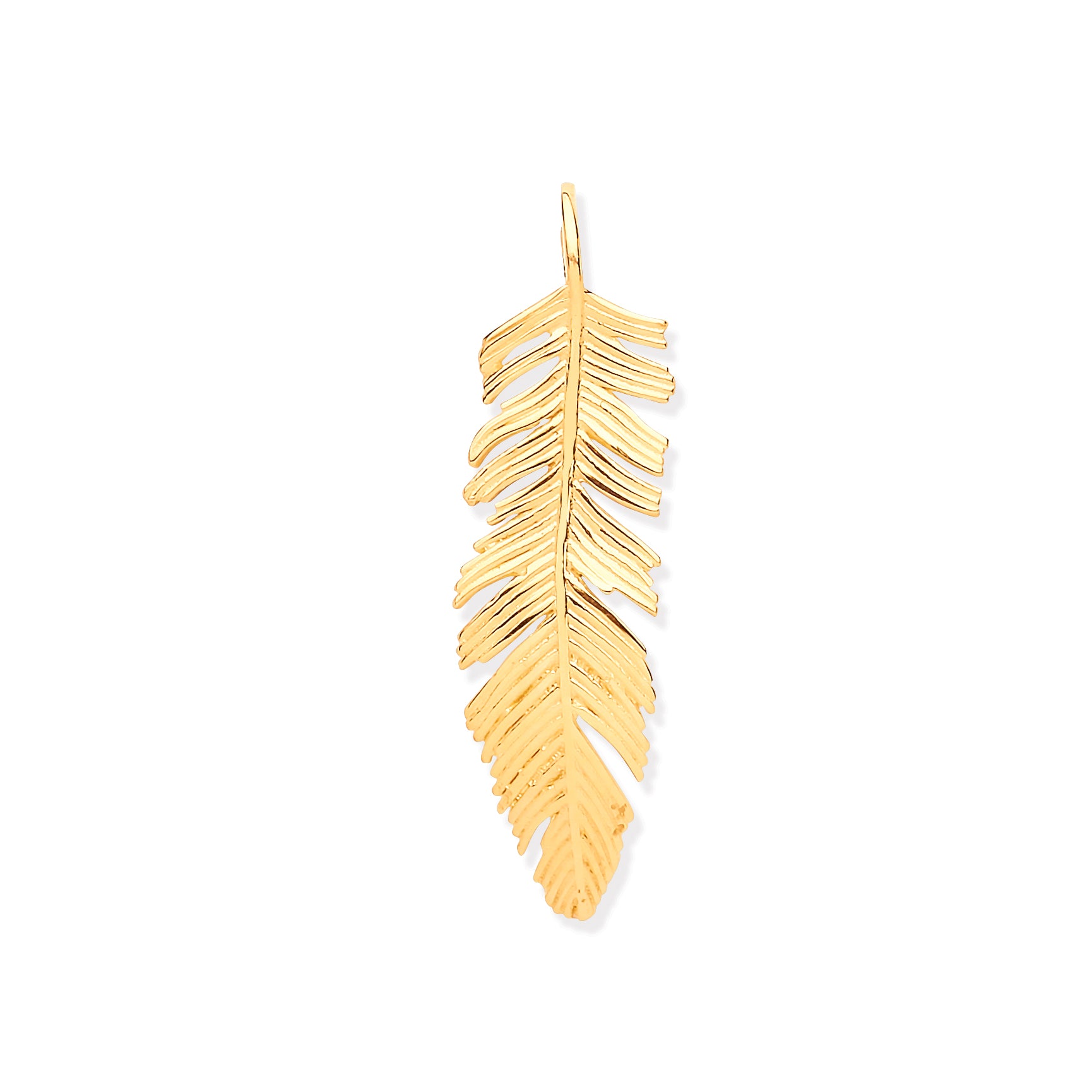 Y/G Feather Leaf Large Pendant