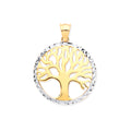 Y & W/G Tree of Life Pendant