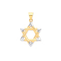 W & Y/G Star of David Pendant