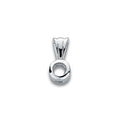 18ct W/G Pendant Mount Rubover 0.15ct
