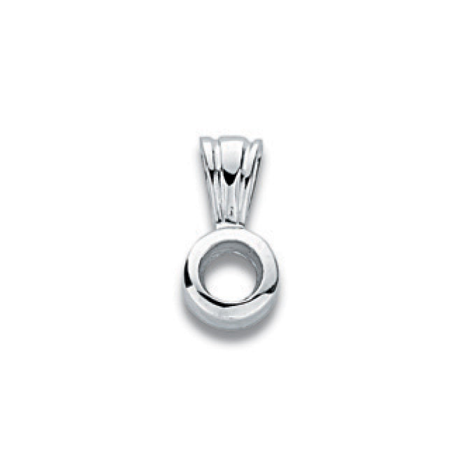 18ct W/G Pendant Mount Rubover 0.20-0.25ct