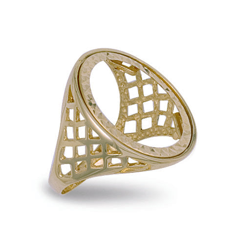Y/G (Full) Basket Sides Sovereign Ring