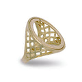 Y/G (Half) Basket Sides Sovereign Ring