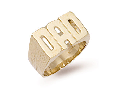 Y/G Barked Sides Dad Ring