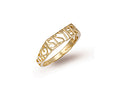 Y/G Scroll Sides Sister Ring