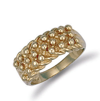 Y/G Woven Back 3 Row Keeper Ring