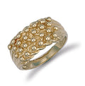 Y/G Woven Back 4 Row Keeper Ring