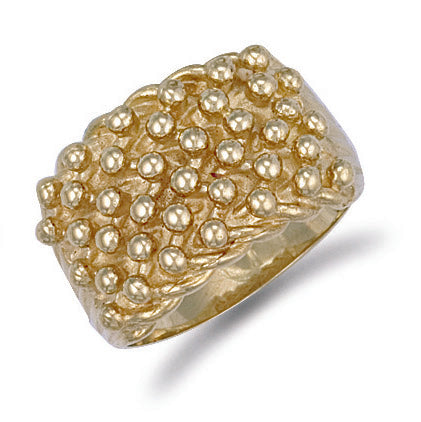 Y/G Woven Back 6 Row Keeper Ring