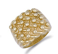 Y/G Woven Back 5 Row Keeper Ring