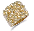 Y/G Woven Back 4 Row Keeper Ring