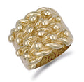 Y/G Woven Back 4 Row Keeper Ring