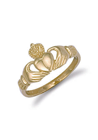 Y/G Baby Claddagh Ring