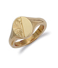 Y/G Engraved Oval Signet Ring