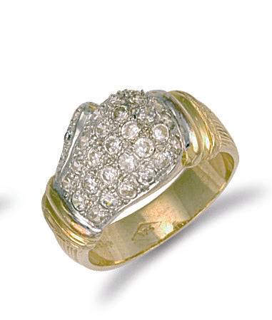 Y/G Cz Boxing Glove Ring