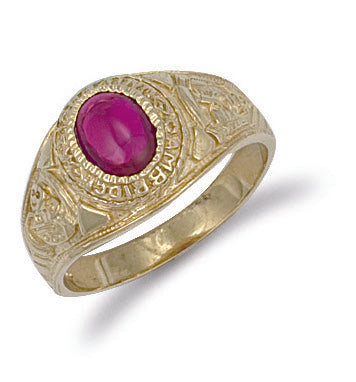 Y/G Red Cabochon College Ring