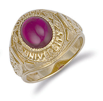 Y/G Red Cabochon London University Ring