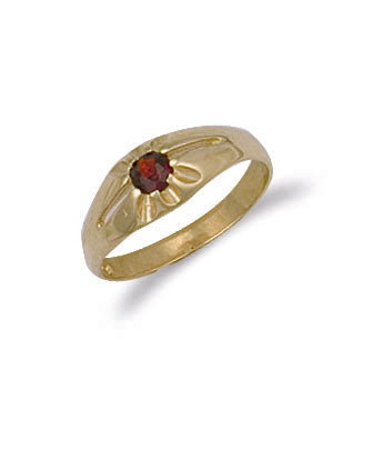 Y/G Garnet Baby Gipsy Ring