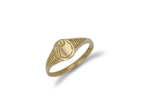 Y/G Baby Engraved Oval Signet Ring