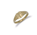 Y/G Baby Engraved Heart Signet Ring