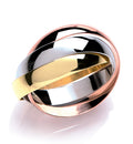 Yellow White and Rose Gold 4mm Russian Wedding Band