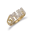 Y/G Cz ID Sides Mum Ring