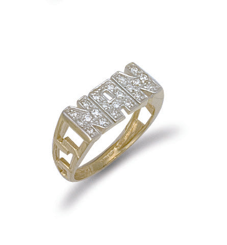 Y/G Cz ID Sides NAN Ring