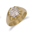 Y/G Cz Gipsy Ring