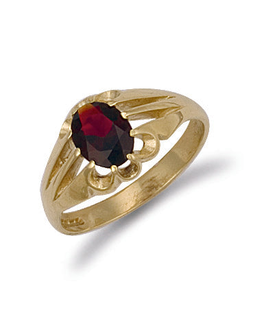 Y/G Garnet Gipsy Ring