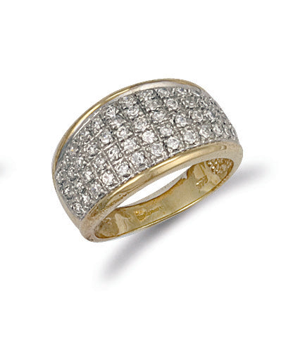 Y/G Cz Bombay Ring