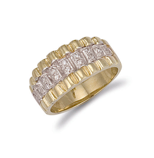 Y/G Gents Cz Ring