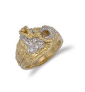 Y/G Cz Saddle Ring