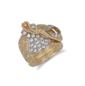 Y/G Cz Saddle Ring