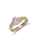 Y/G Cz Baby Boxing Glove Ring