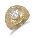 Y/G White Cz Stone College Ring