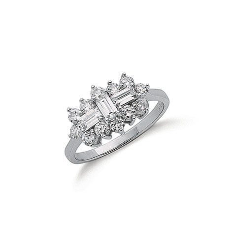 W/G Cz Boat Ring