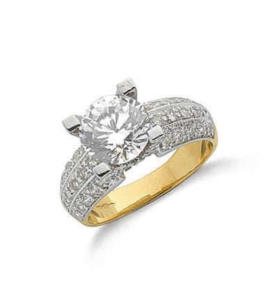 Y/G Fancy Cz Ring