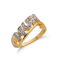 Y/G Cz Fancy Mum Ring