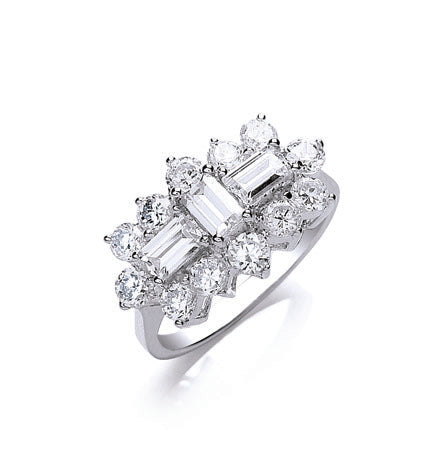 W/G Cz Boat Ring