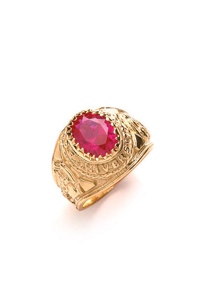 Y/G Red CZ Baby Collage Ring