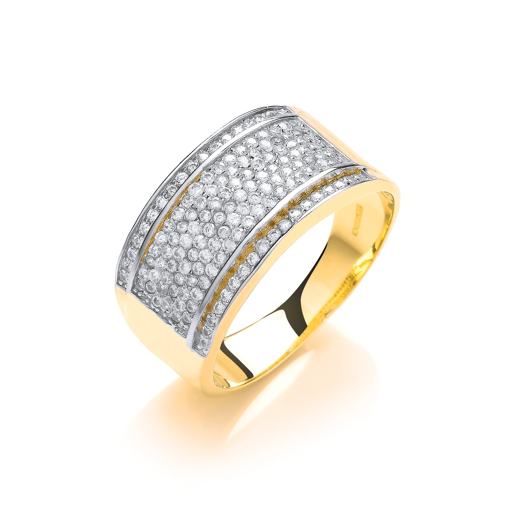 Y/G 11mm Bombay Cz Ring