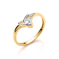 2 Colour Y/W Wishbone Style Celtic Ring