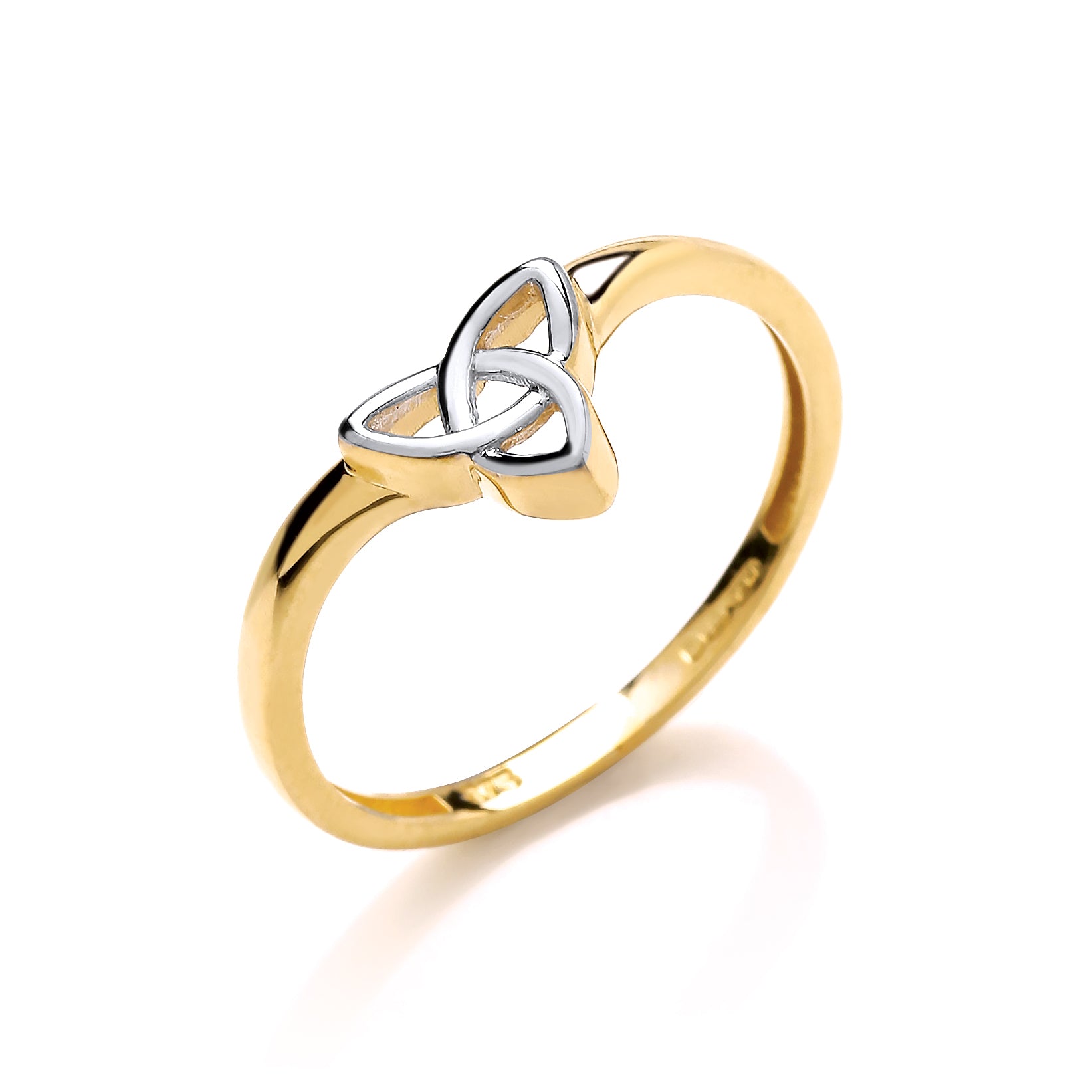 2 Colour Y/W Wishbone Style Celtic Ring