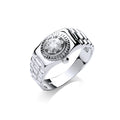 W/G Gents Cz Ring