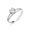 W/G Split Shank Cz Engagement Ring