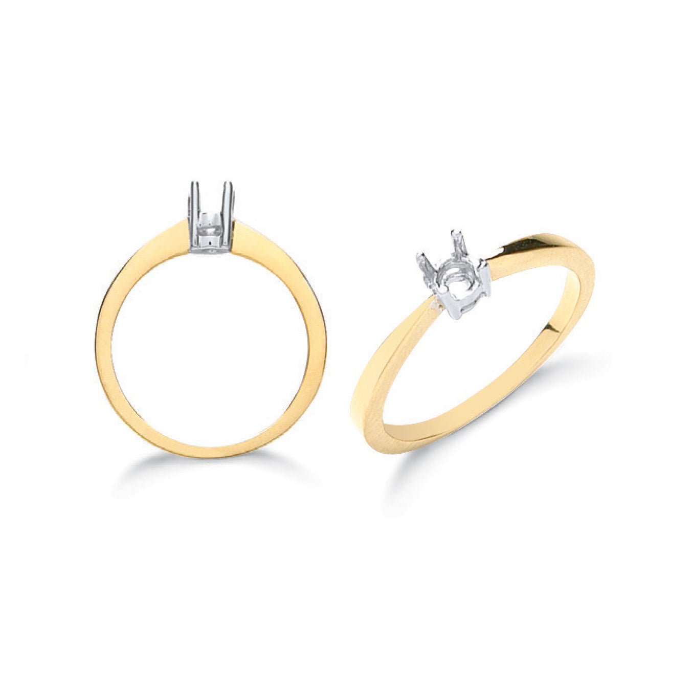 9ct Y/G Ring Mount 0.20-0.25ct