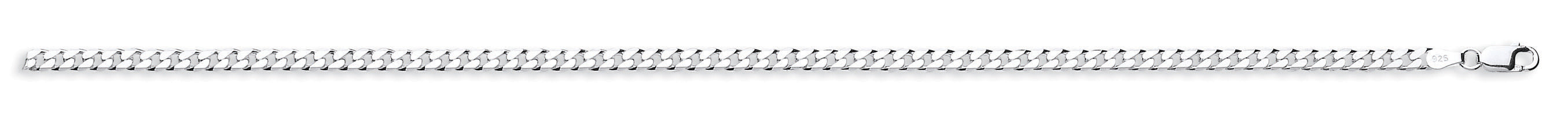 Silver Curb Anklet