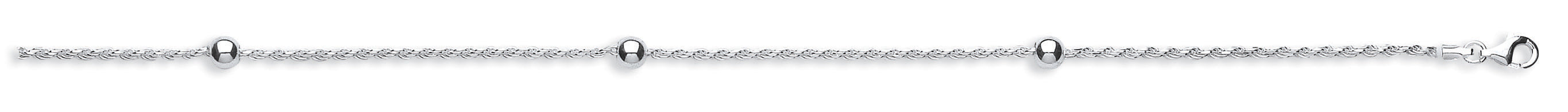 Silver Fancy Rope Anklet
