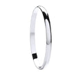 Silver 6mm D - Shaped Slave Bangle